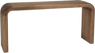 Macabane Consola minimalista de madera de mindi