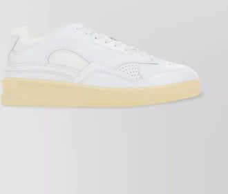 Jil Sander leather panelled low-top sneakers