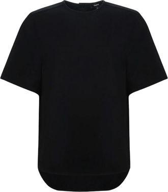Theory Blouse met knopen op de rug - Dames - Blouses - Zwart - S - Overhemden