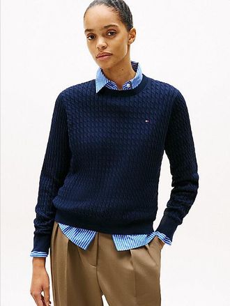 Tommy Hilfiger Cable Knit Crew Neck Jumper