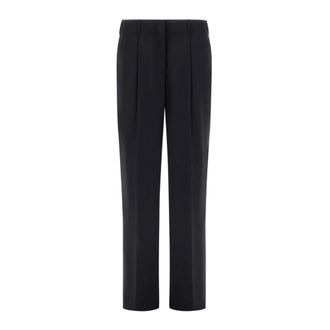 Herno Broeken, Dames, Zwart, L, Wol, Rechte broek