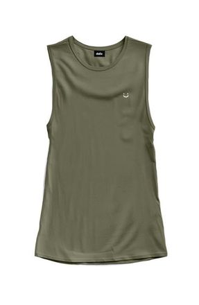 Dalix Womens Lil Smile Muscle Tank in Mil Green at Nordstrom, Size Xx-Large