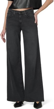 Joe's The Lou Lou Low Rise Wide Leg Jeans in Black Cat at Nordstrom, Size 27