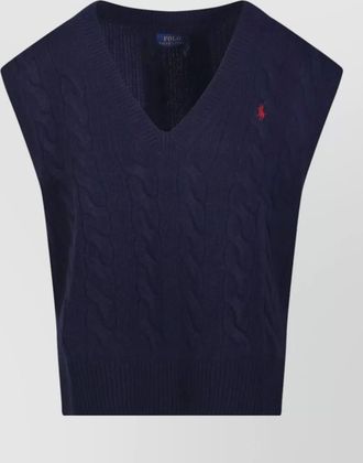 Ralph Lauren wool cashmere sleeveless knitted top
