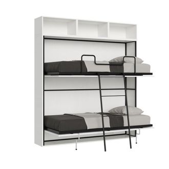 Itamoby Cama doble kando composici&oacute;n fresno blanco l