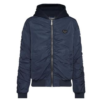 Philipp Plein Heren, Jassen, Blauw, Maat: 3XL Nylon