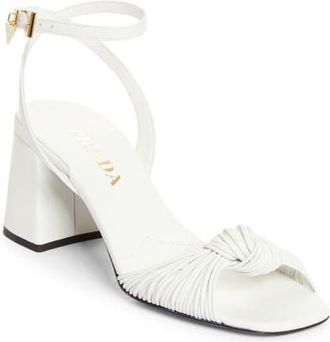 Prada Cage Sandal in Bianco at Nordstrom, Size 10.5Us