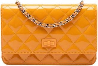 Chanel Pre-owned Wallet on Chain - Dames - Vintage Schoudertas - Geel - ONE Size - Vintage