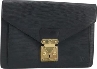 Louis Vuitton Pre-owned Clutches, female, Black, Size: ONE SIZE Pre-owned Epi Leather Clutch Bag