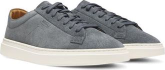BOSS Kieran Low Top Sneaker in Dark Grey Suede at Nordstrom, Size 12Us