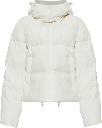 Lacoste Donsjack met capuchon - Dames - Winterjassen - Wit - M - Polyester - Jassen