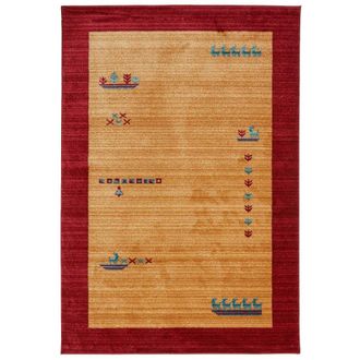 Un amour de tapis Alfombra de sal&oacute;n con motivos sencillos, suave y sedosa, beige 120x180