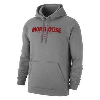 Nike Mens College (Morehouse College) Club Fleece Hoodie in Grey | M31777MORE25-DHR