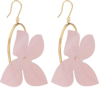Marni Poplin Flower Hook Earrings - Dames - Oorbellen - Roze - ONE Size - Katoen - Accessoires