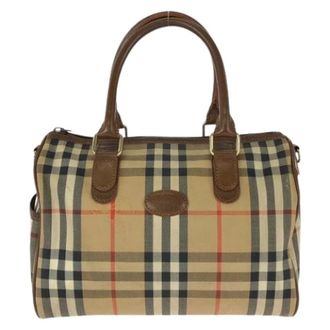 Burberry Borsa in Tela e Pelle Pre-owned - - Pre-owned - Donna - Beige - ONE SIZE