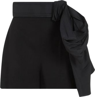 Alexander McQueen Shorts met strikdetail - Dames - Korte Broeken - Zwart - XS - Korte Broeken