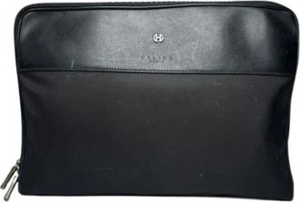 Celine Pre-owned Triomphe Clutch - Dames - Vintage Clutch - Zwart - ONE Size - Leer - Vintage