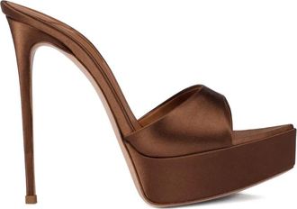 Le Silla Sandalen met plateauzool - Bruin