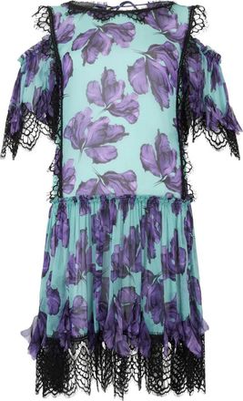 Moschino Kleedjes, Dames, Veelkleurig, M, Jurk met Pofmouwen