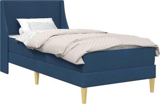 vidaXL Estructura De Cama Con Colch&oacute;n Azul 80x 200 Cm Poli&eacute;ster Vidaxl