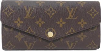 Louis Vuitton Brown Coated Canvas Long Wallet (Bi-Fold) (Pre-Owned)