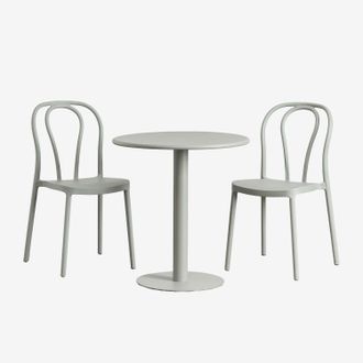 Sklum Sklum - Set De Mesa Redonda &Oslash;70 Cm Y 2 Sillas De Jard&iacute;n Mizzi