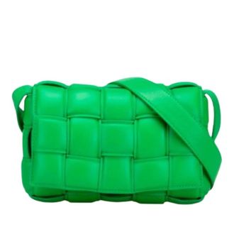 Bottega Veneta Pre-owned Cross Body Bags, female, Green, Size: ONE SIZE Pre-owned Leather Shoulder Bag