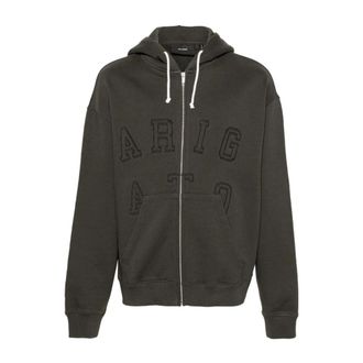 Axel Arigato Zwarte Katoenen Casual Hoodie Sweater - Heren - Vesten met rits - Zwart - M - Katoen - Hoodies & sweatvesten