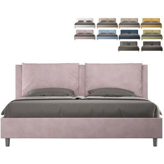 Les Tendances Les Tendances - Letto Matrimoniale King size rivestito in Microfibra - appia - Dimensione Rete: 200x200 - Tipologia Letto: Con Rete - Colore: Glicine
