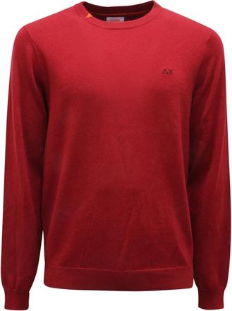 Sun 68 Truien & Vesten, Heren, Rood, M, Katoen, Trui Basic L/S