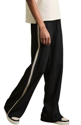 Reiss Inaya Drawstring Straight Leg Pants in Black at Nordstrom Rack, Size 14 Us / 18 Uk