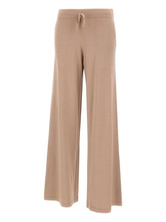 Eleventy elasticated-waist trousers - women - Wool - L - Neutrals