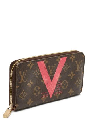 Louis Vuitton V portemonnee met rits - Bruin