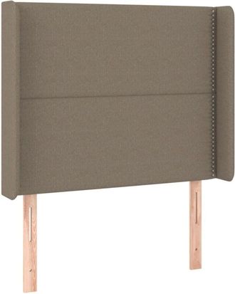 vidaXL Cabecero Con Led De Tela Gris Taupe 93x16x118/128 Cm Vidaxl