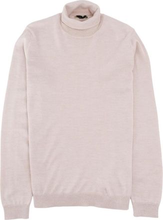 Roberto Collina Elegant Merino Turtleneck Jumper - Heren - Coltruien - Beige - M - Wol - Truien & Vesten