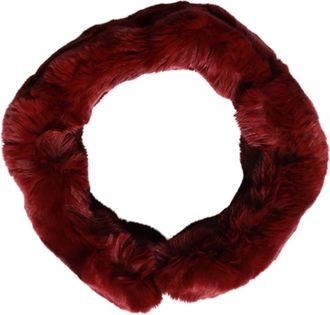 Dolce & Gabbana Winter Scarves, male, Red, Size: ONE SIZE Lamb Fur Collar Neck Wrap 50cm x 8cm Scarf