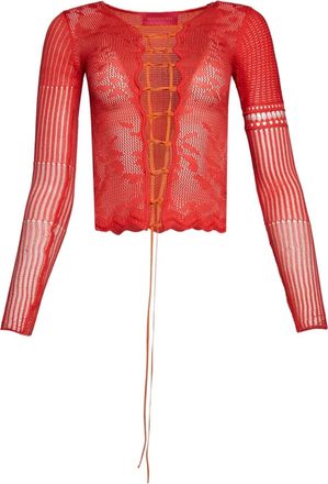 Roberta Einer Kat top met veters - Rood