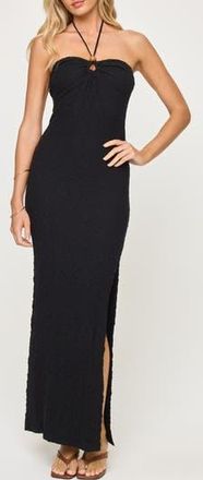 L*Space Lucca Halter Maxi Dress in Black at Nordstrom Rack, Size X-Small