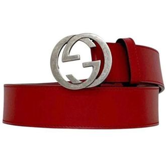 Gucci Pre-owned Vintage Leather Belt - - Pre-owned - Uomo - Rosso - ONE SIZE