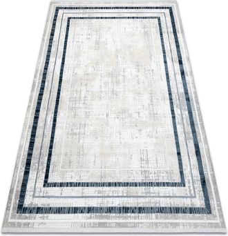 RugsX Rugsx - Alfombra Moderna Duke 51523 Crema / Azul - Estructura, Estructurada, Muy Suave, Flecos Blue 200x290 Cm
