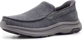 Skechers Mens Pollard-Reed Sneaker, Charcoal, 9 UK