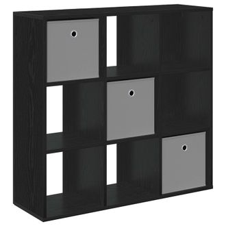 vidaXL Aparador Con Caj&oacute;n Roble Negro 88,5 X 29 X 84,5 Cm Vidaxl