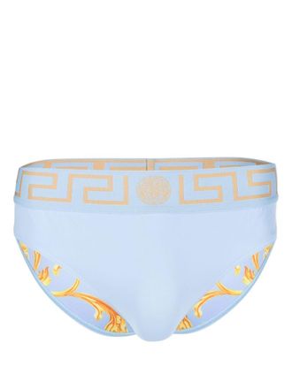 Versace Greca Border swim briefs - Blue