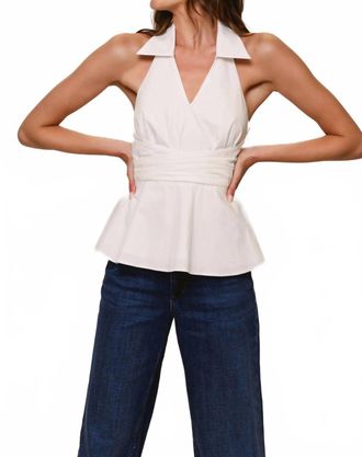 Hutch Colbie Halter Top In Wht