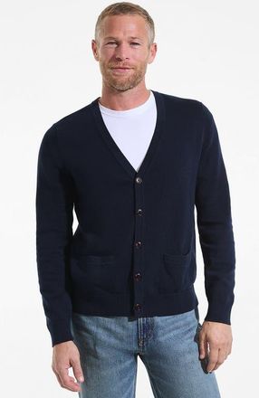 Lands End Fine Gauge Cotton Cardigan in Radiant Navy at Nordstrom, Size Xx-Large