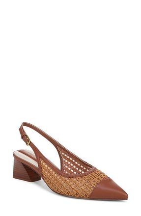 Franco Sarto Racer Slingback Pointed Toe Pump in Wicker at Nordstrom, Size 8.5