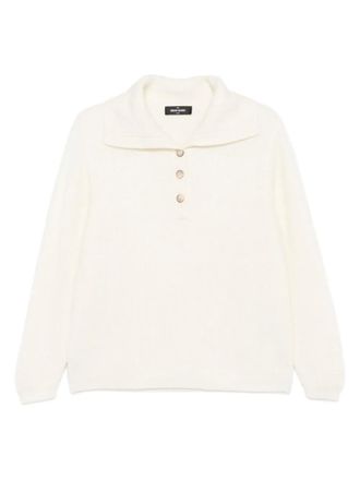 Gran Sasso button collared sweater - women - Virgin Wool/RMS Mohair/Polyamide/Viscose/Cashmere - 46 - White