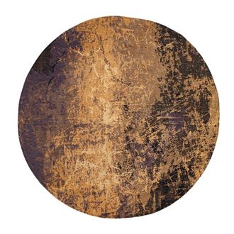 Louis De Poortere Alfombra de poli&eacute;ster marr&oacute;n, 140x140 cm