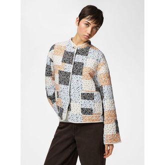 Pieces Gewatteerd jasje met patchwork