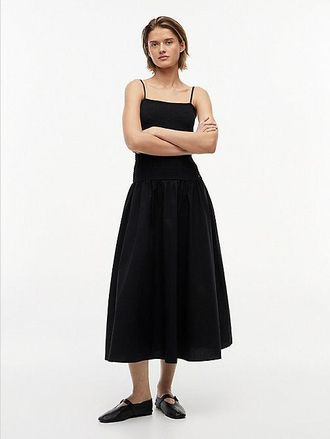 Tommy Hilfiger Smock Strap Maxi Fit And Flare Dress